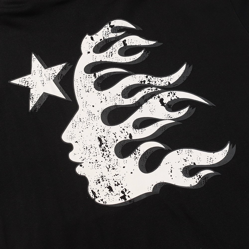 Hell Star Lettering Pattern Hoodie,Hell Star