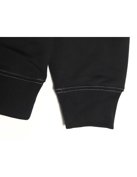 Loewe embroidered topstitched hooded sweatshirt,Loewe