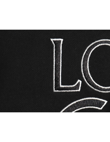 Loewe embroidered topstitched hooded sweatshirt,Loewe