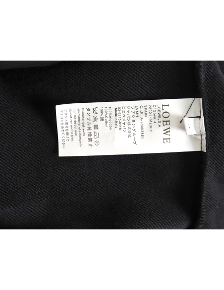 Loewe embroidered topstitched hooded sweatshirt,Loewe