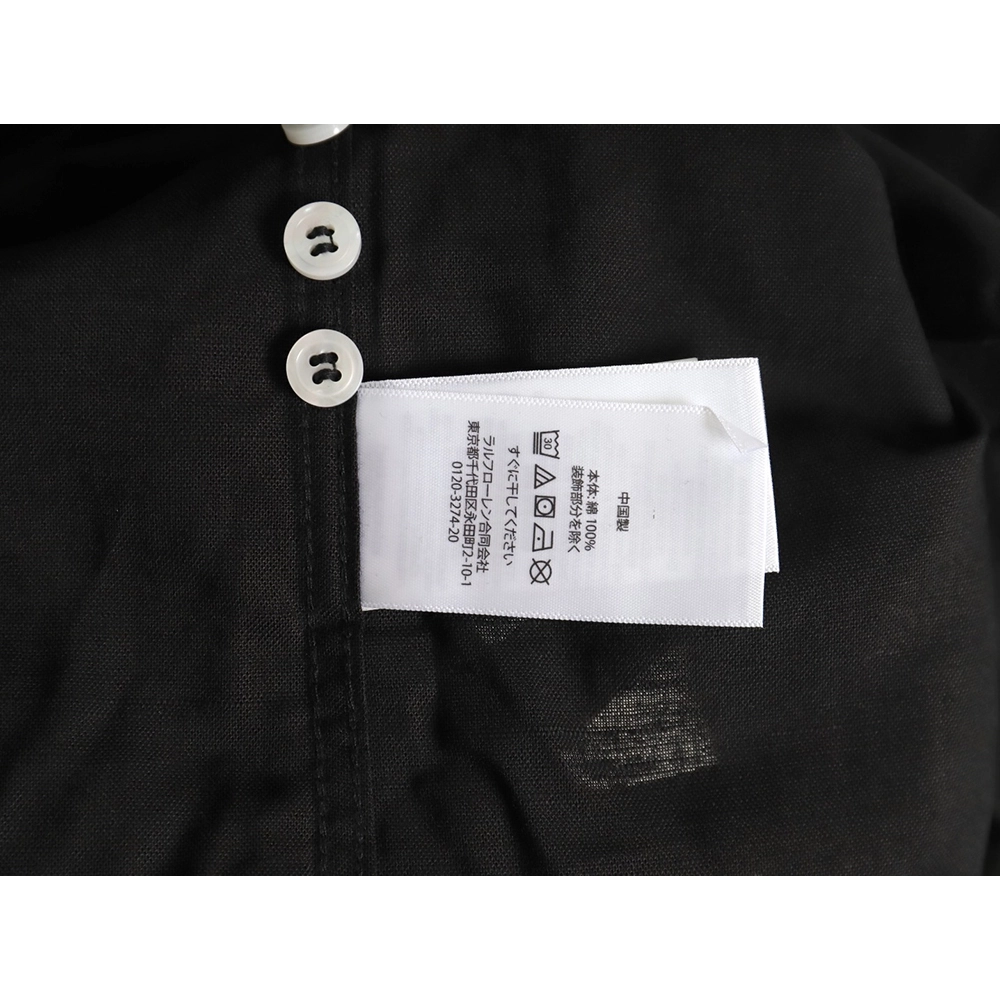 Ralph Lauren classic solid color small label war horse embroidered shirt TSK5,Ralph Lauren