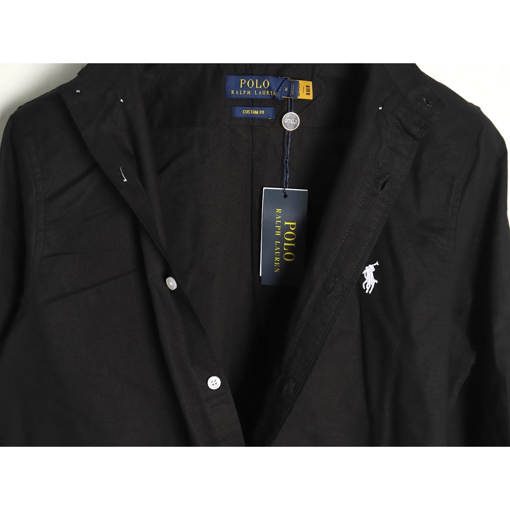 Ralph Lauren classic solid color small label war horse embroidered shirt TSK5,Ralph Lauren