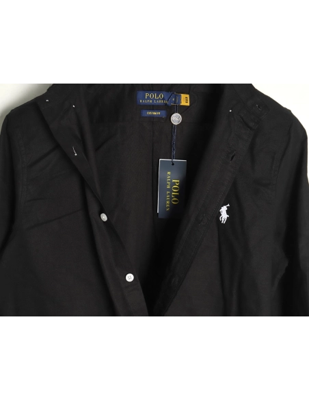Ralph Lauren classic solid color small label war horse embroidered shirt TSK5,Ralph Lauren