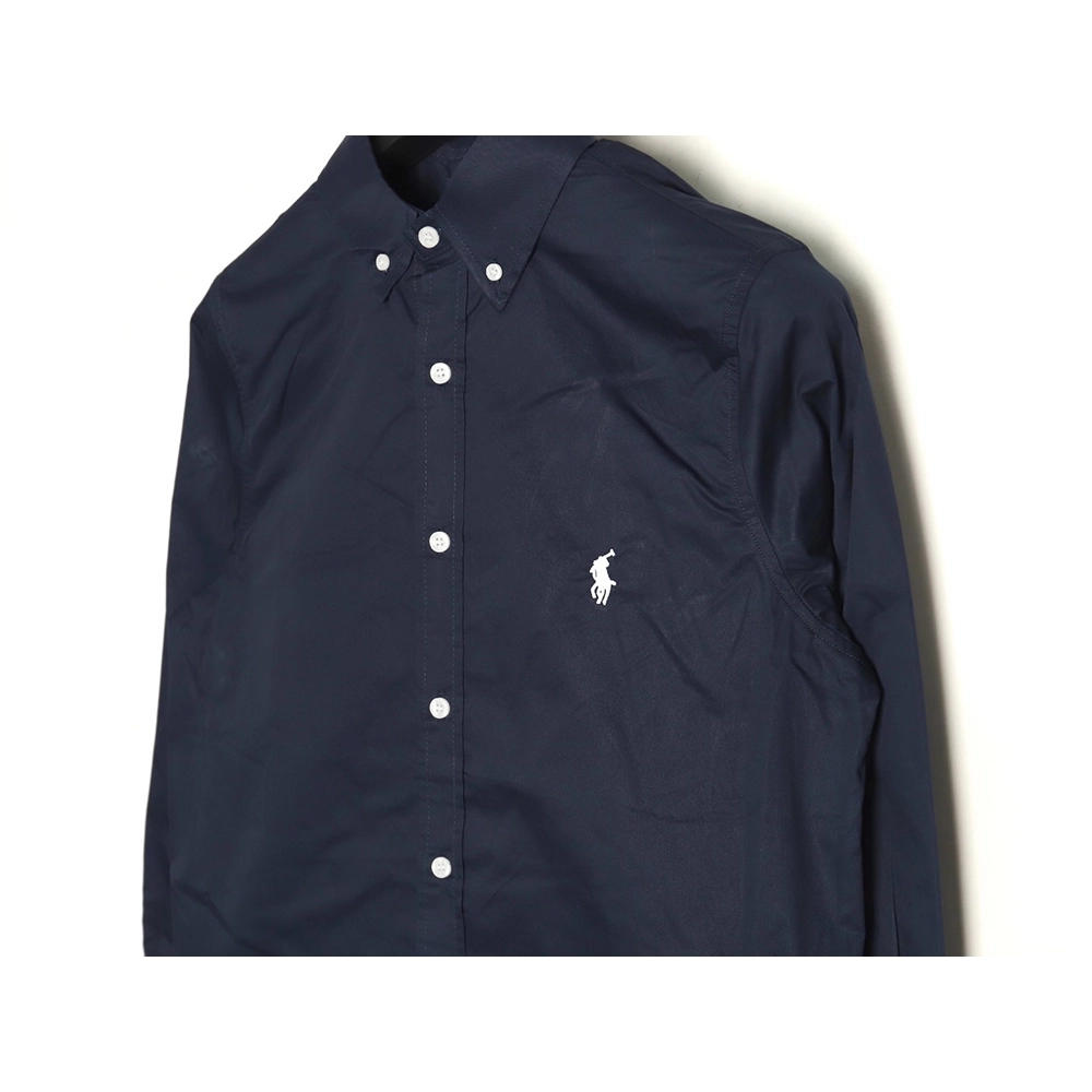 Ralph Lauren classic solid color small label war horse embroidered shirt TSK4,Ralph Lauren