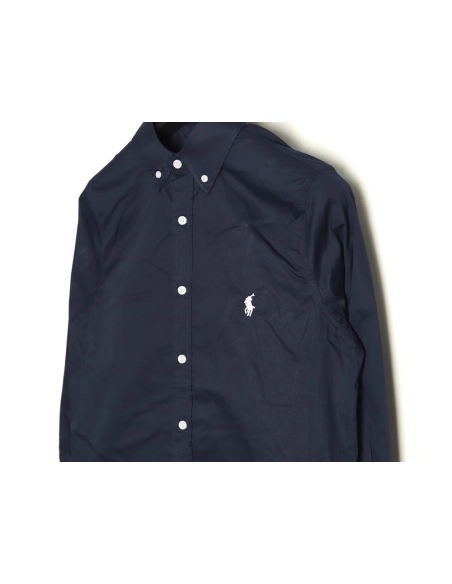 Ralph Lauren classic solid color small label war horse embroidered shirt TSK4,Ralph Lauren