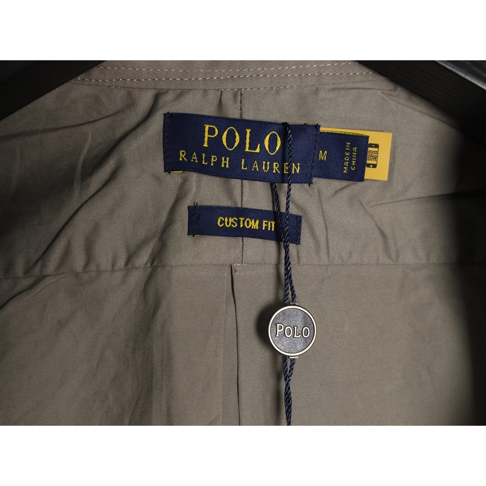 Ralph Lauren classic solid color small label war horse embroidered shirt TSK3,Ralph Lauren