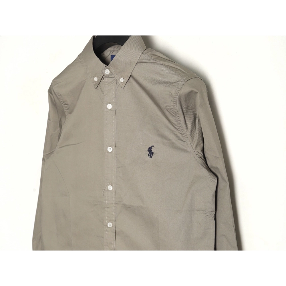 Ralph Lauren classic solid color small label war horse embroidered shirt TSK3,Ralph Lauren