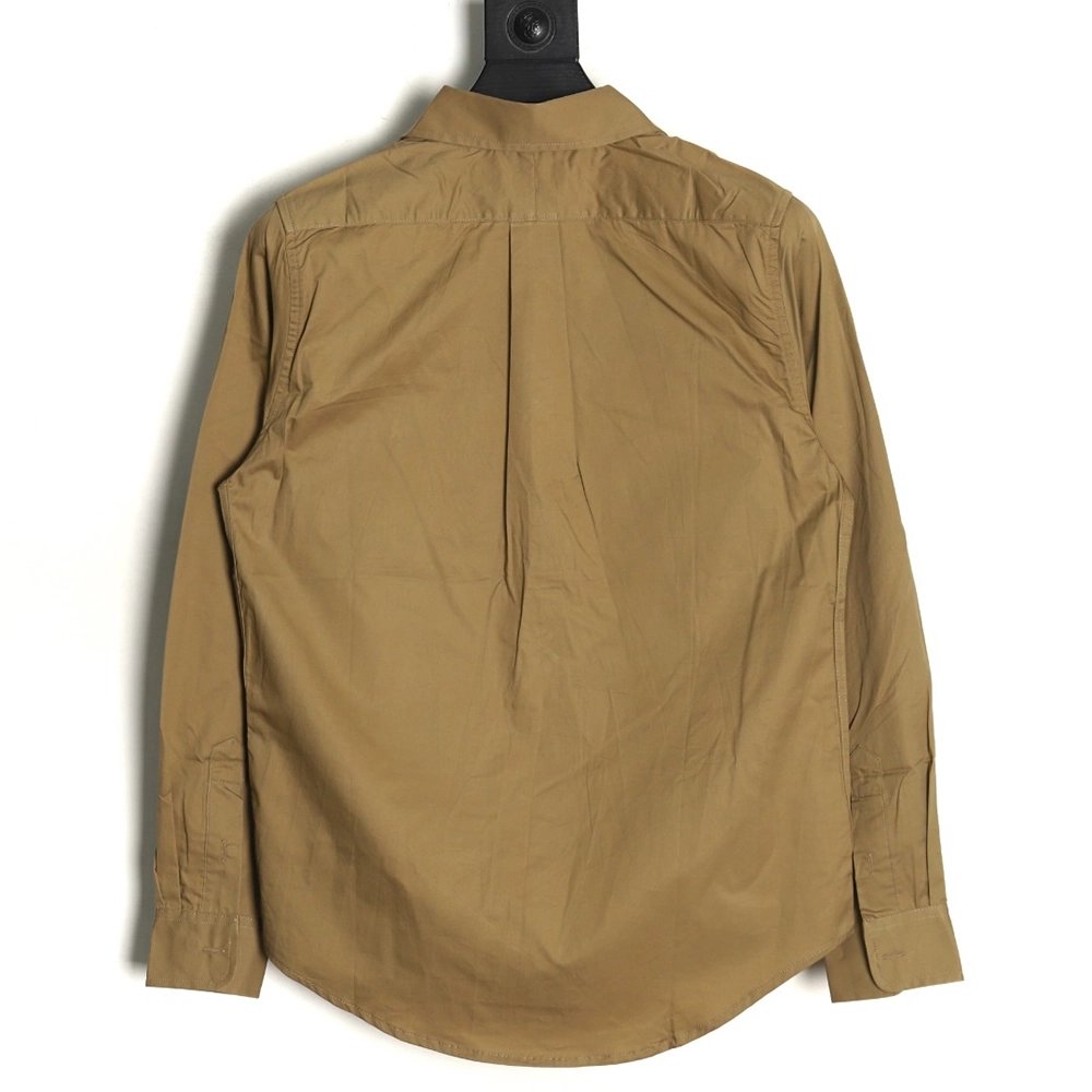 Ralph Lauren classic solid color small label war horse embroidered shirt TSK2,Ralph Lauren