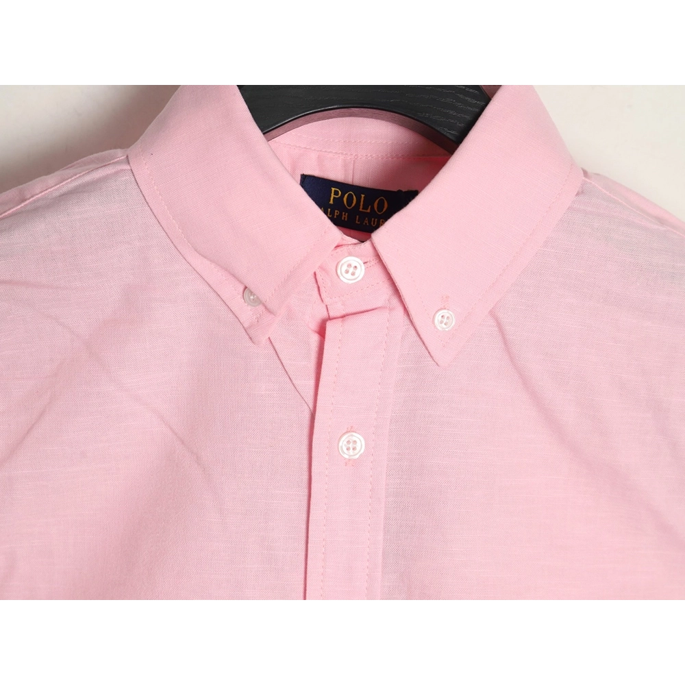 Ralph Lauren classic solid color small label war horse embroidered shirt TSK1,Ralph Lauren