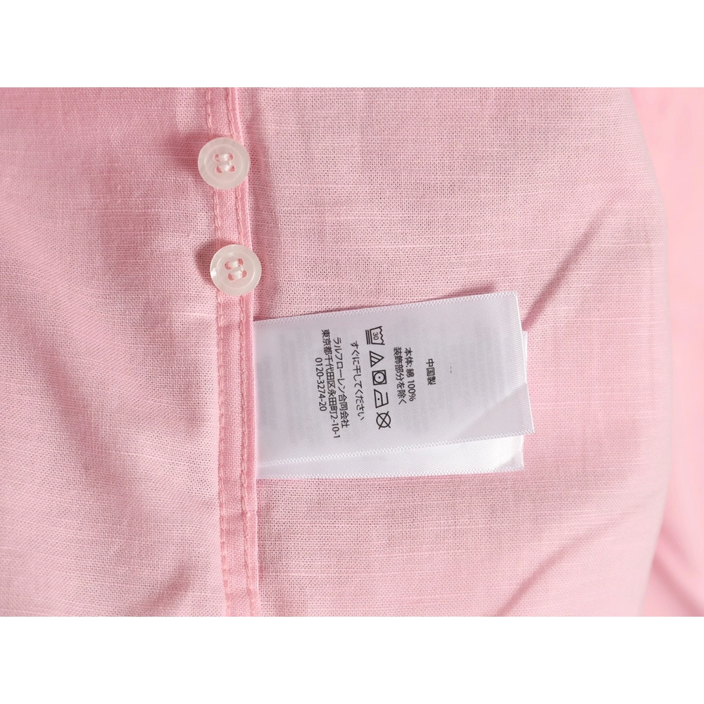 Ralph Lauren classic solid color small label war horse embroidered shirt TSK1,Ralph Lauren