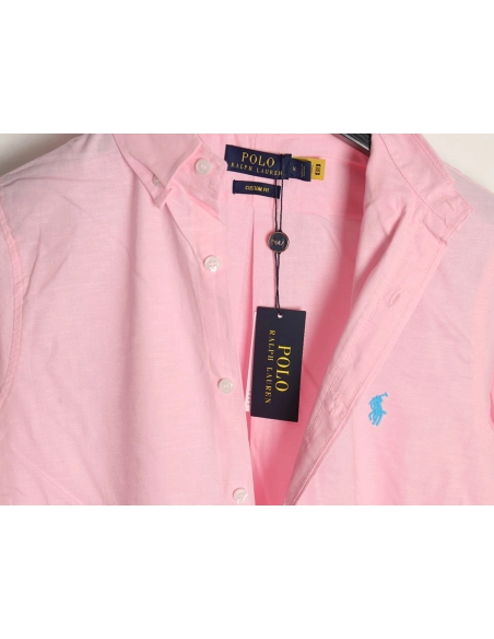 Ralph Lauren classic solid color small label war horse embroidered shirt TSK1,Ralph Lauren