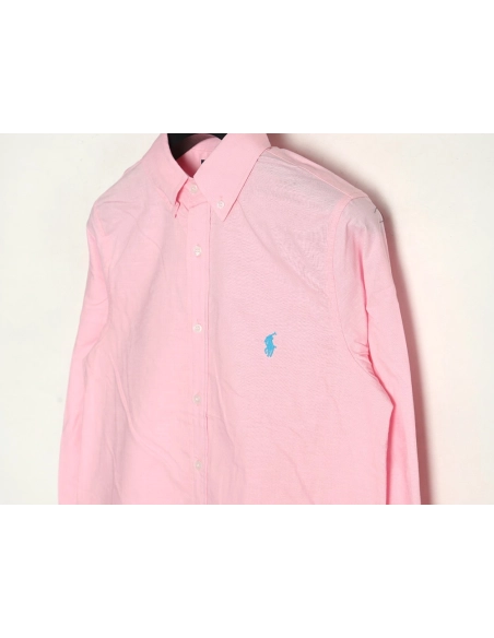 Ralph Lauren classic solid color small label war horse embroidered shirt TSK1,Ralph Lauren