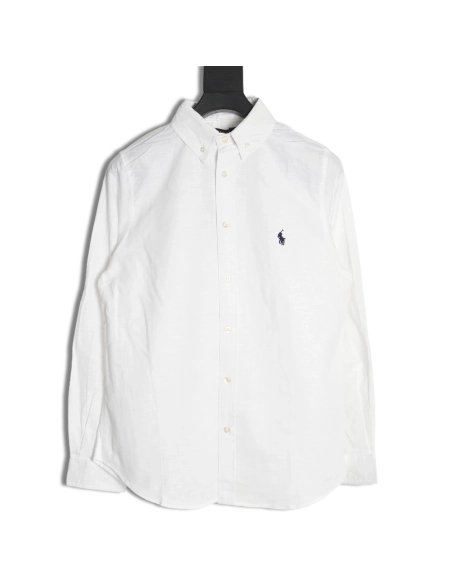 Ralph Lauren classic solid color small label war horse embroidered shirt,Ralph Lauren