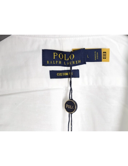 Ralph Lauren classic solid color small label war horse embroidered shirt,Ralph Lauren