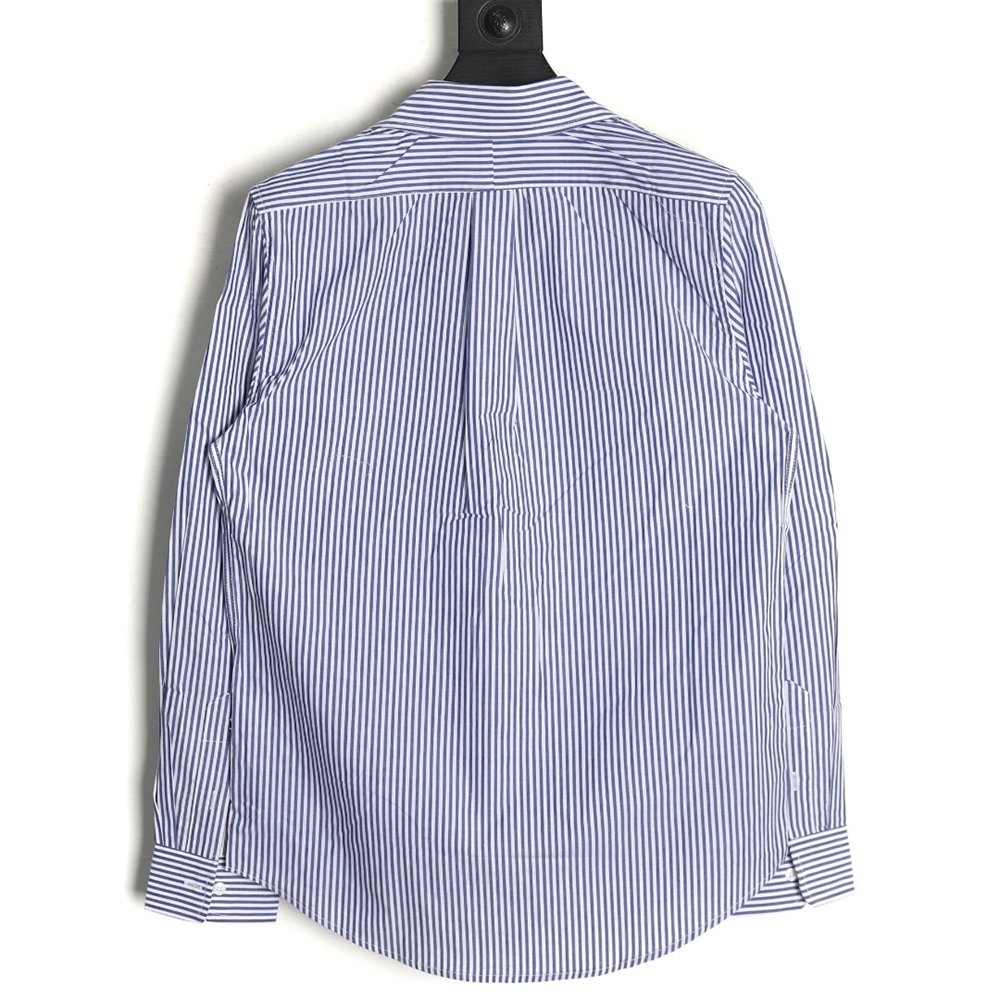 Ralph Lauren blue and white striped small logo warhorse embroidered casual shirt,Ralph Lauren