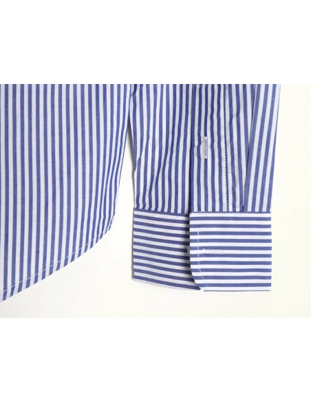 Ralph Lauren blue and white striped small logo warhorse embroidered casual shirt,Ralph Lauren