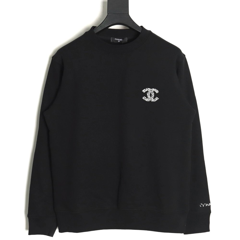 Chanel Double C woven embroidered crew neck sweatshirt TSK1,Chanel