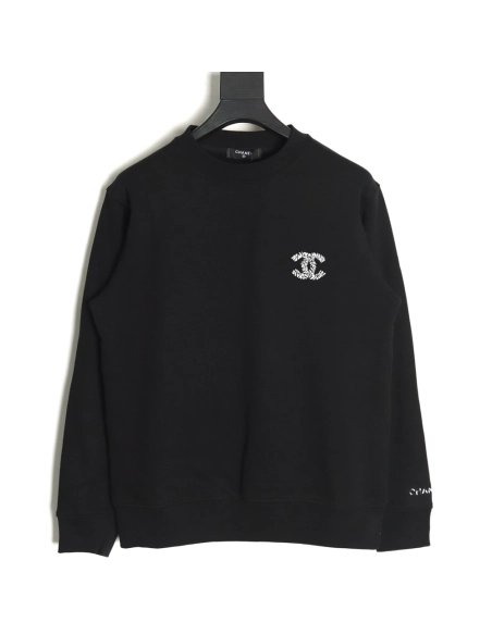 Chanel Double C woven embroidered crew neck sweatshirt TSK1,Chanel