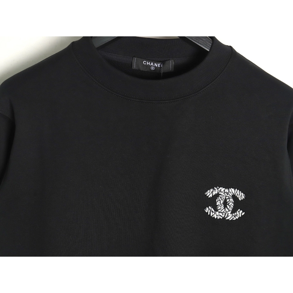 Chanel Double C woven embroidered crew neck sweatshirt TSK1,Chanel