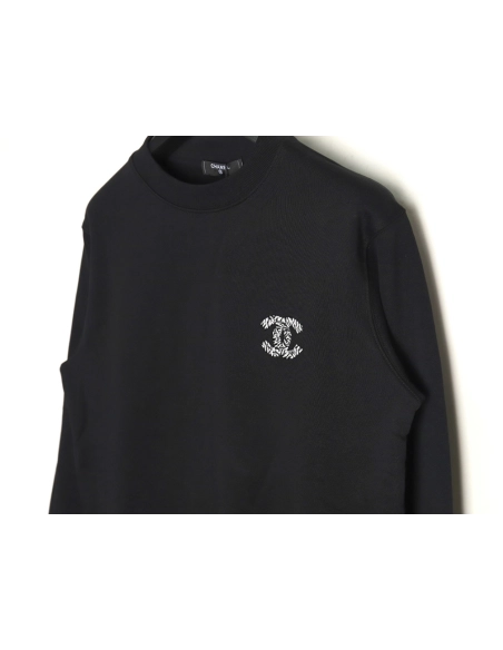 Chanel Double C woven embroidered crew neck sweatshirt TSK1,Chanel