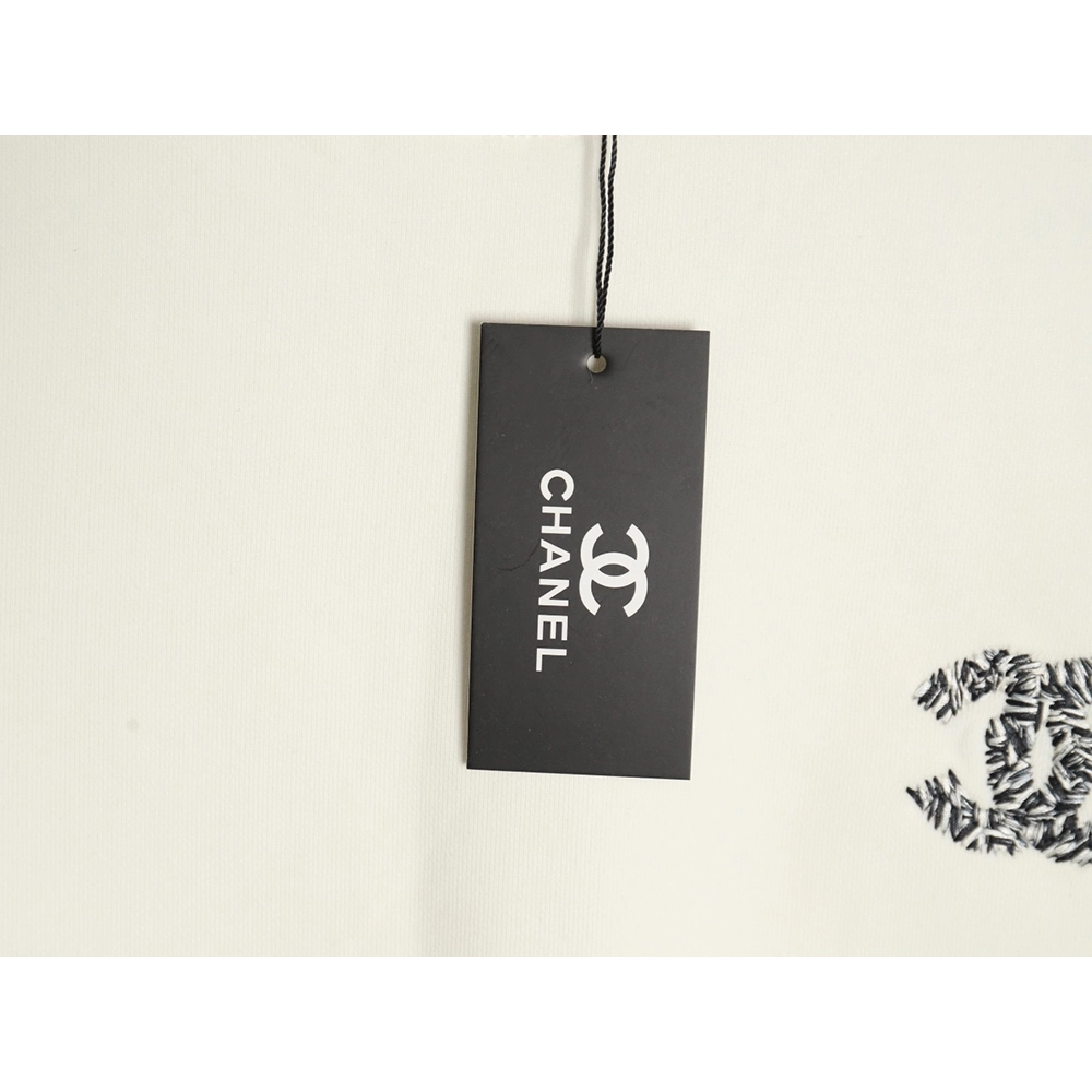 Chanel Double C woven embroidered crew neck sweatshirt,Chanel