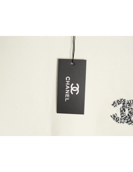 Chanel Double C woven embroidered crew neck sweatshirt,Chanel