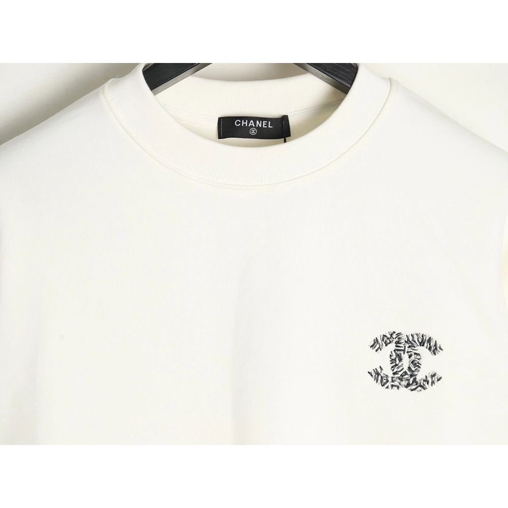 Chanel Double C woven embroidered crew neck sweatshirt,Chanel