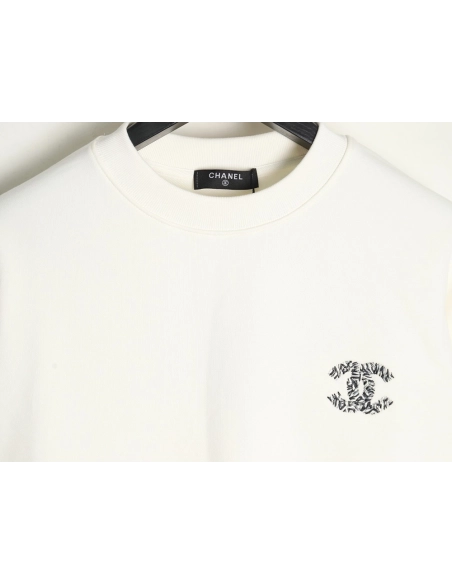 Chanel Double C woven embroidered crew neck sweatshirt,Chanel