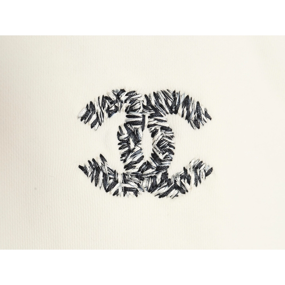 Chanel Double C woven embroidered crew neck sweatshirt,Chanel