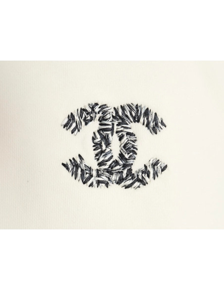 Chanel Double C woven embroidered crew neck sweatshirt,Chanel