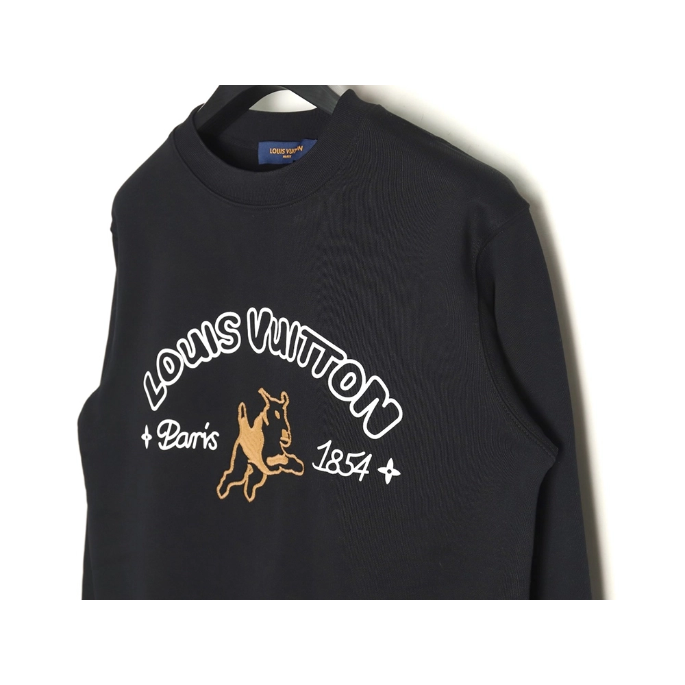 Louis Vuitton 1854 Lettering Embroidered Crew Neck Sweatshirt,Louis Vuitton