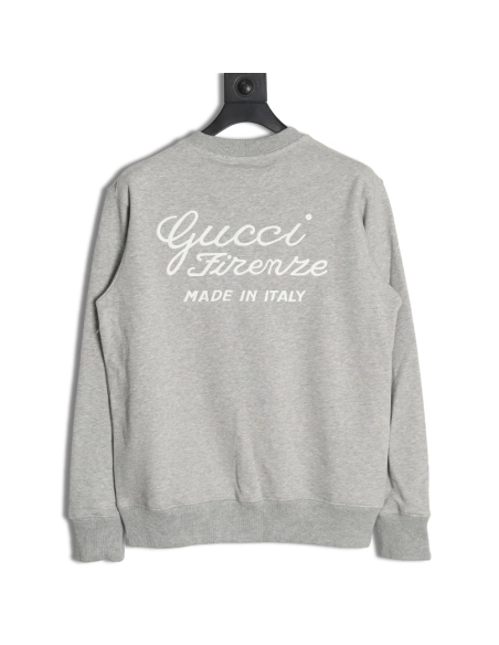 Gucci slogan embroidered crew neck sweatshirt,Gucci
