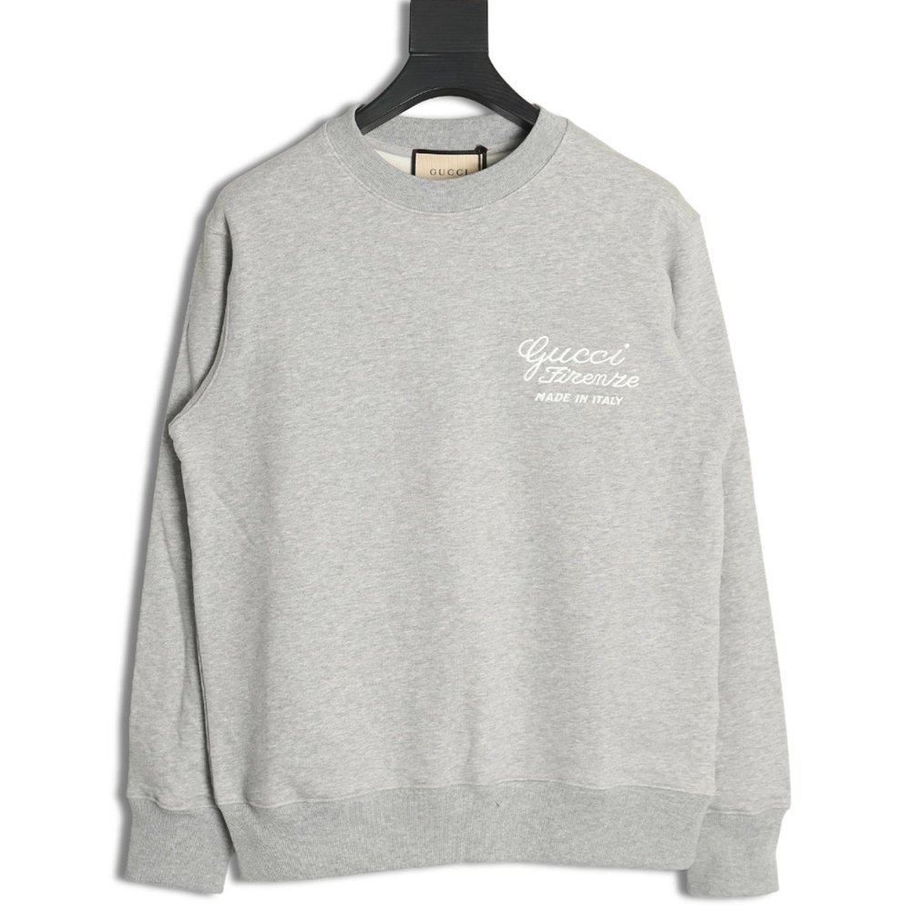 Gucci slogan embroidered crew neck sweatshirt,Gucci