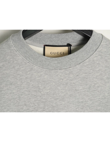 Gucci slogan embroidered crew neck sweatshirt,Gucci