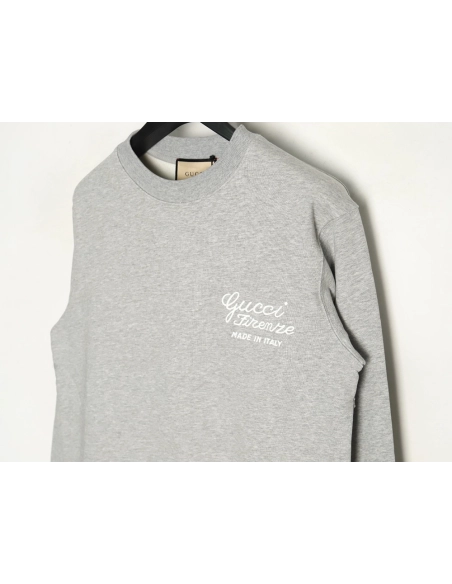 Gucci slogan embroidered crew neck sweatshirt,Gucci