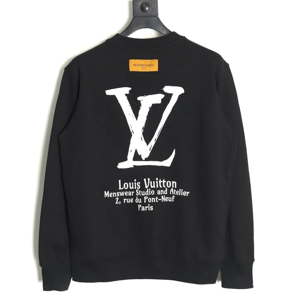 Louis Vuitton Classic Lettering Crew Neck Sweatshirt TSK1,Louis Vuitton