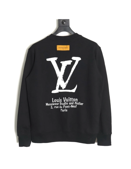 Louis Vuitton Classic Lettering Crew Neck Sweatshirt TSK1,Louis Vuitton