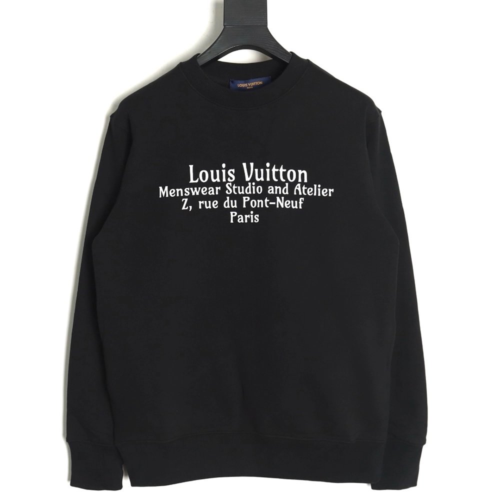 Louis Vuitton Classic Lettering Crew Neck Sweatshirt TSK1,Louis Vuitton
