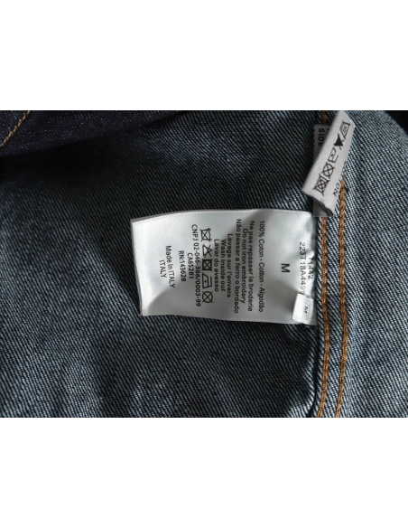 Dior 1947 embroidered lettering double pocket denim jacket,Dior