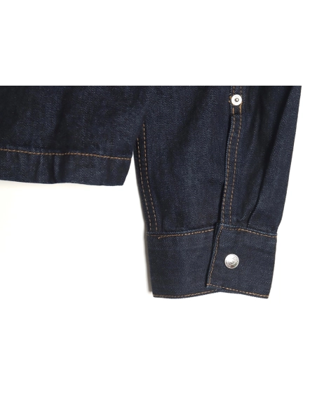 Dior 1947 embroidered lettering double pocket denim jacket,Dior