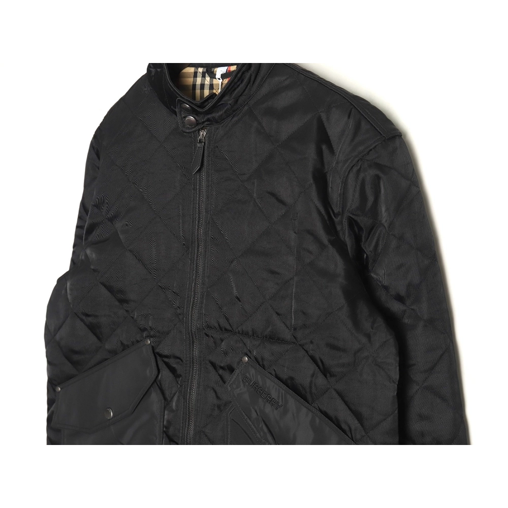 Burberry diamond quilted stand collar padded jacket,Burberry