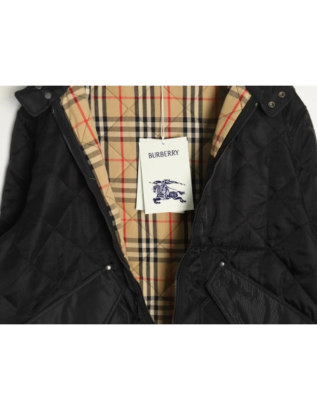 Burberry diamond quilted stand collar padded jacket,Burberry