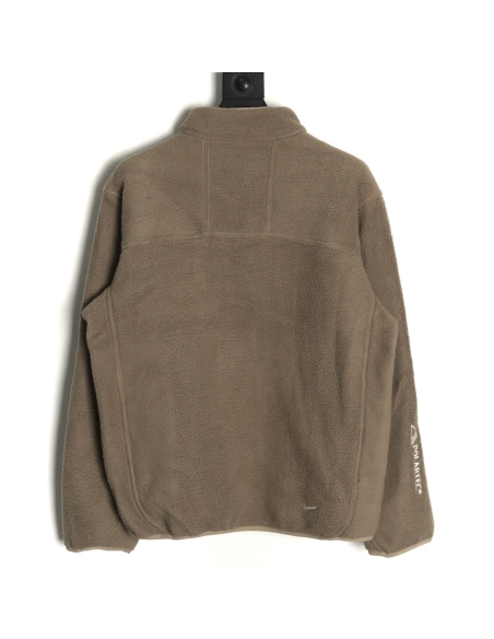 Nike &amp; Acg embroidered logo polar fleece stand collar zip-up jacket,Nike