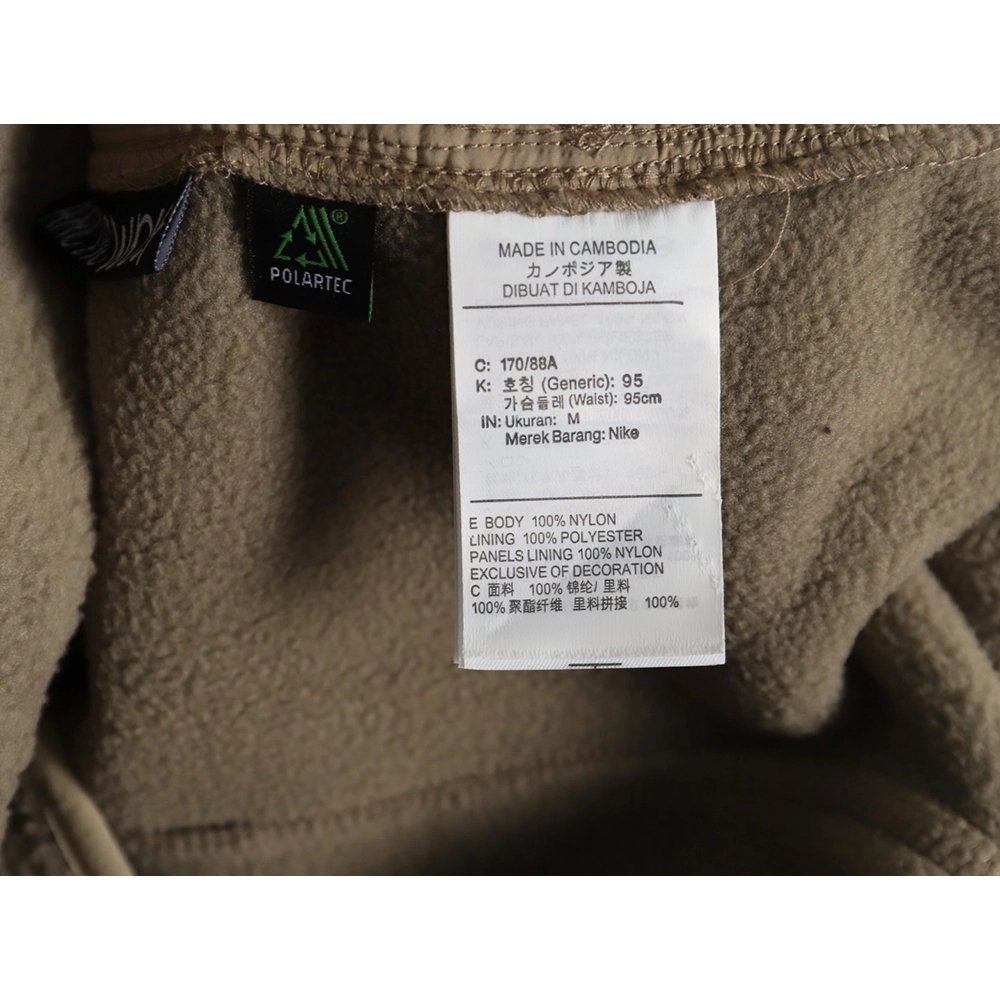 Nike &amp; Acg embroidered logo polar fleece stand collar zip-up jacket,Nike