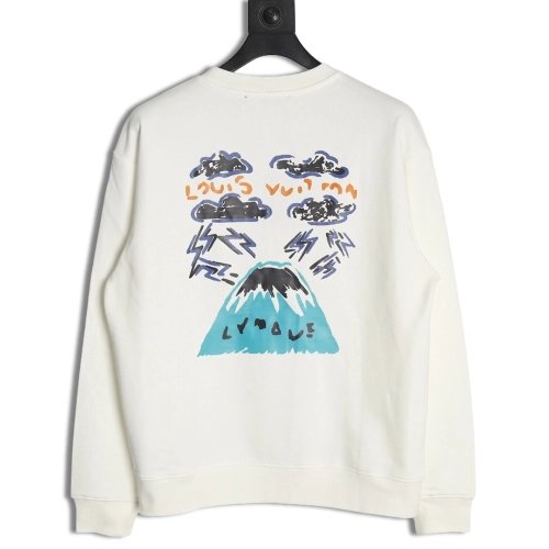 Louis Vuitton graffiti print crewneck sweatshirt,Louis Vuitton