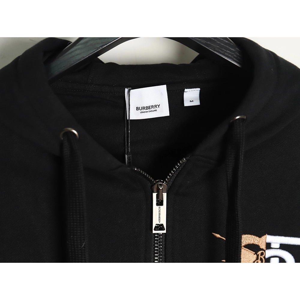 Burberry embroidered war horse logo zipper sweatshirt,Burberry