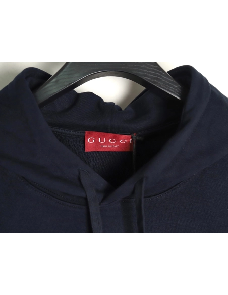 Gucci Green Embroidered Lettering Hoodie,Gucci