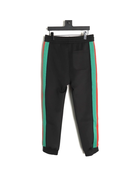Gucci red and green jacquard web trousers,Gucci