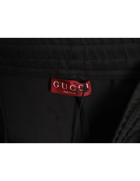 Gucci red and green jacquard web trousers,Gucci