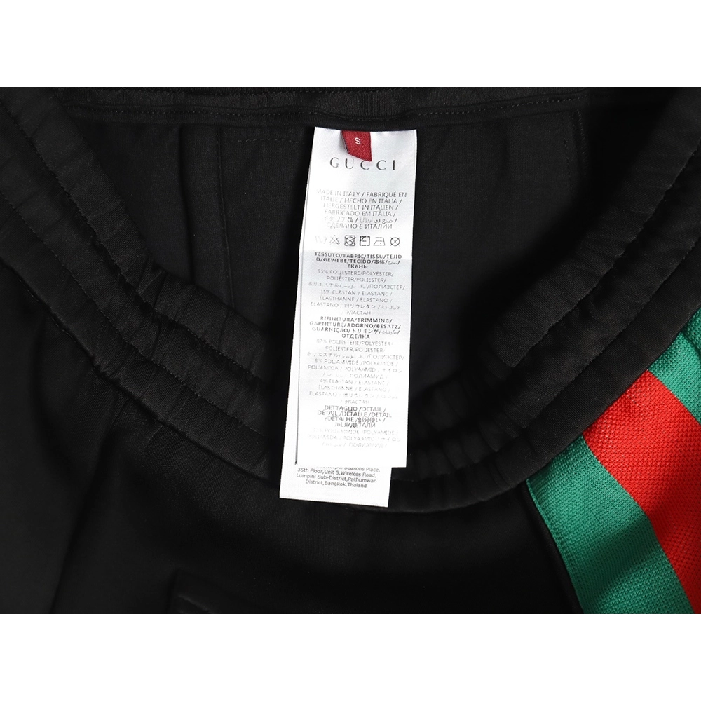 Gucci red and green jacquard web trousers,Gucci